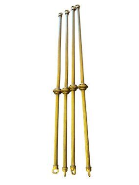 Vintage French Empire Style Solid Brass Chandelier Rods Parts